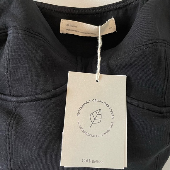 BNWT Oak + Fort Cropped Black Tank Top Size Small - Picture 6 of 6